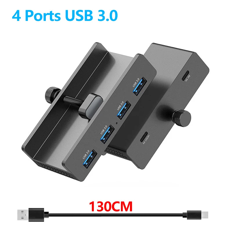 10Gbps HUB USB3.2/3.0/2.0 Splitter Adapter Universal External Multi Clip Dock For iMac Macbook Lenovo Desktop PC Accessories