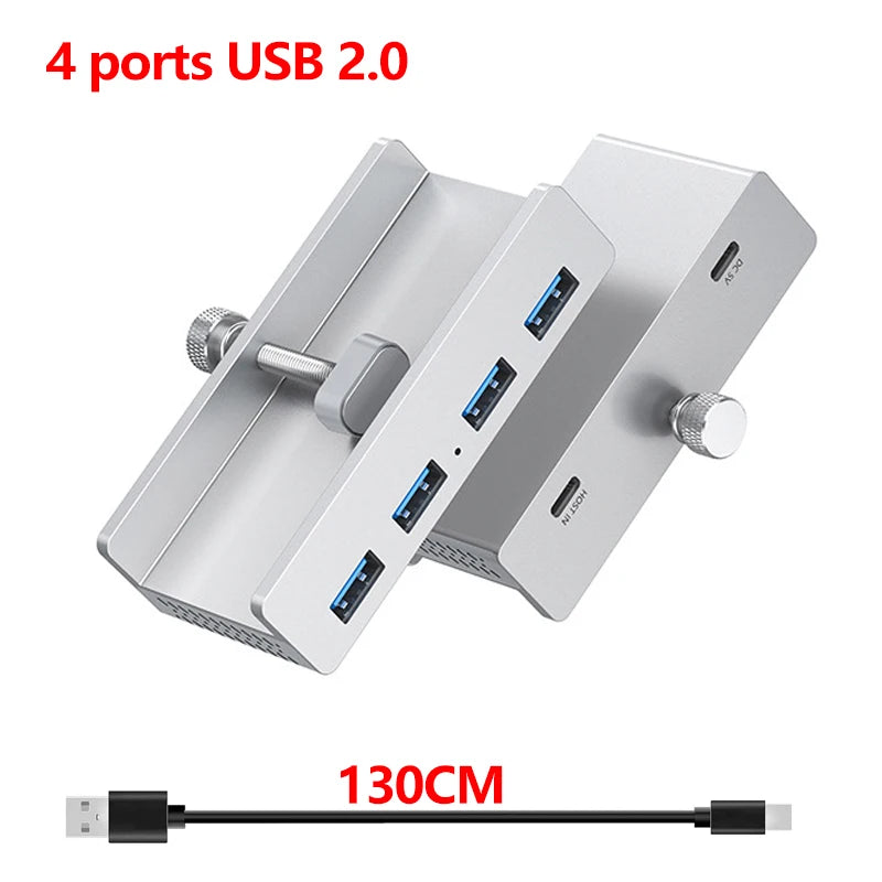 10Gbps HUB USB3.2/3.0/2.0 Splitter Adapter Universal External Multi Clip Dock For iMac Macbook Lenovo Desktop PC Accessories