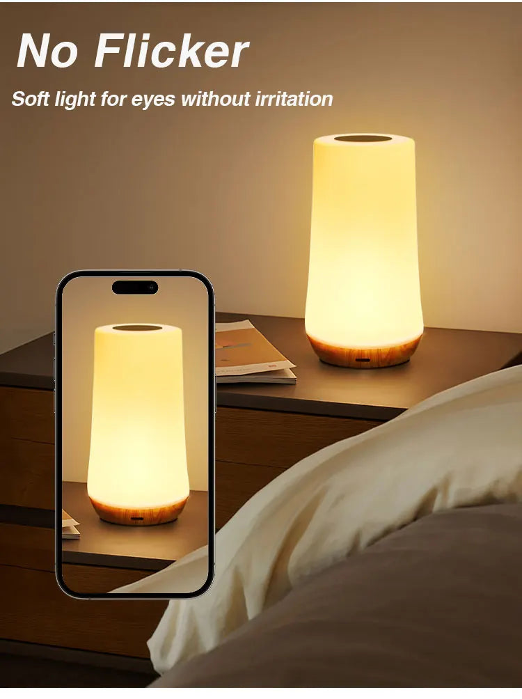 LED Night Light – 13-Color Changing RGB Table Lamp (Touch & Remote)