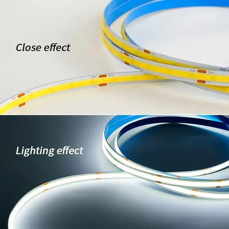 LED COB Strip with Touch Dimmer (5 V USB, Flexible)