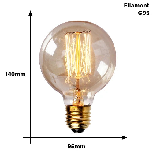 Vintage Edison Bulb E27 40w 220v Ampoule Vintage Bulb Edison Lamp Filament Incandescent Light Bulb Indoor Decor Edison Lamp