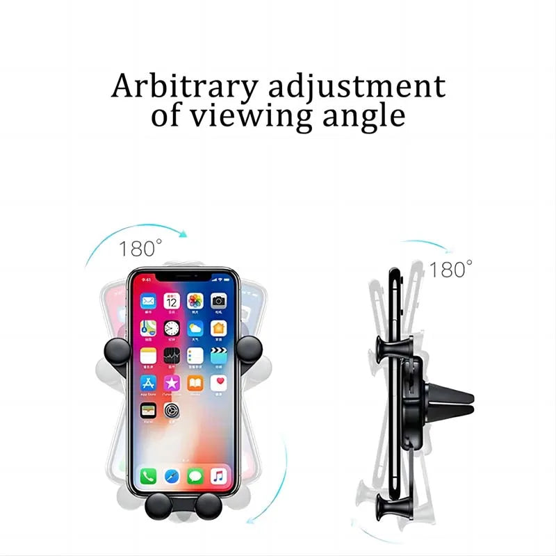 Gravity Car Phone Holder Air Vent Hook Mobile Phone Mount GPS for iPhone Samsung Xiaomi Car Bracket Universal Smartphone Stand