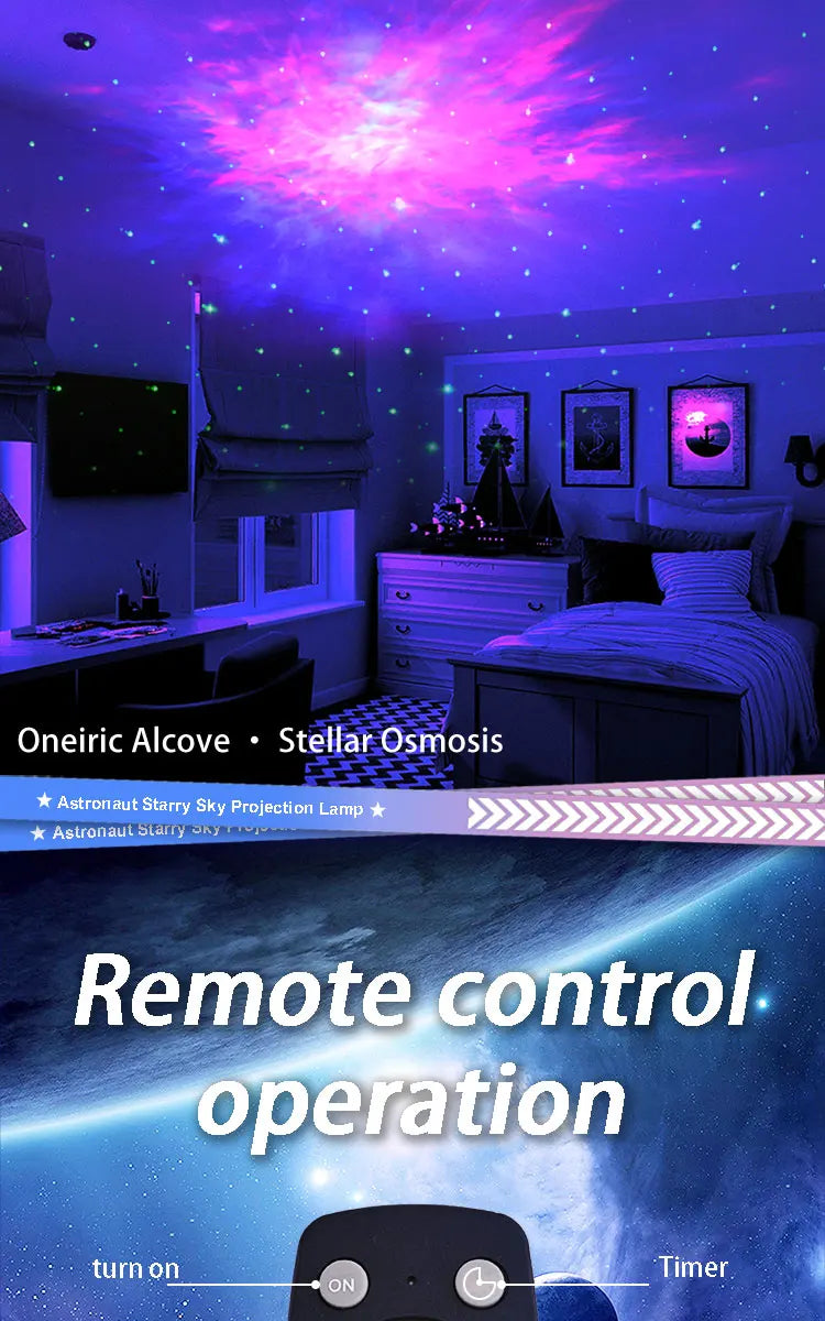 Astronaut Projector Galaxy Starry Night Lights for Bedroom LED Nebula Lamp Decoration Child Adult Holiday Gift