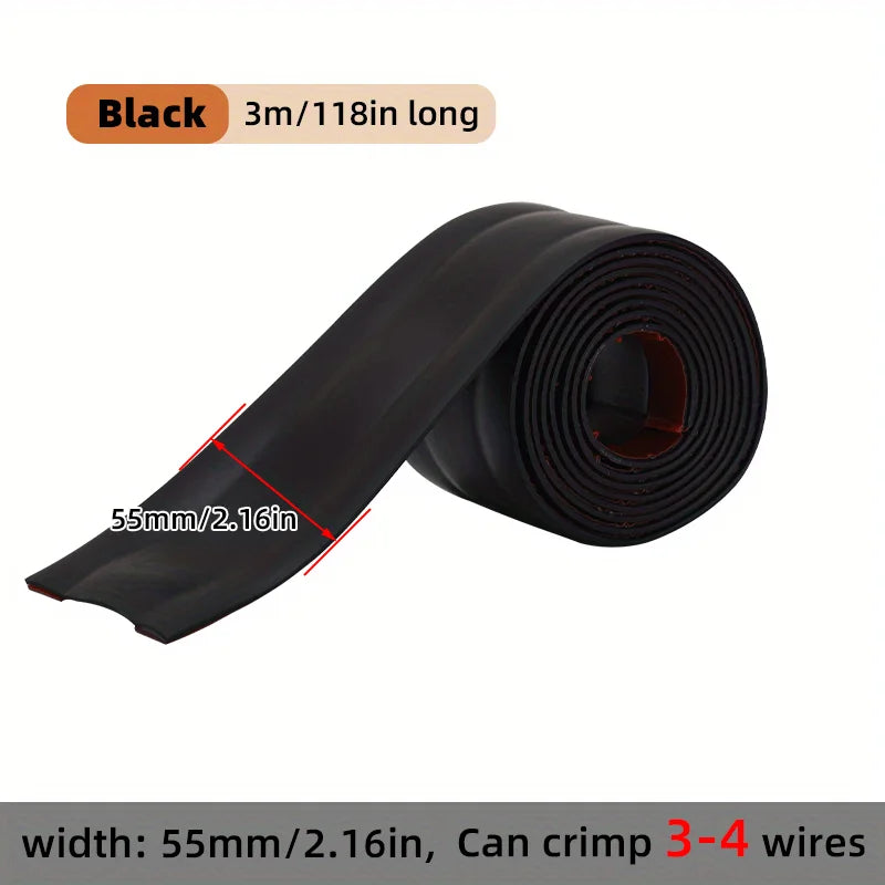 Cable Protector Self-Adhesive PVC Wire Protection Strip Insulation Cord Protection Cover Wear Resistant Prevent Trip Organizers