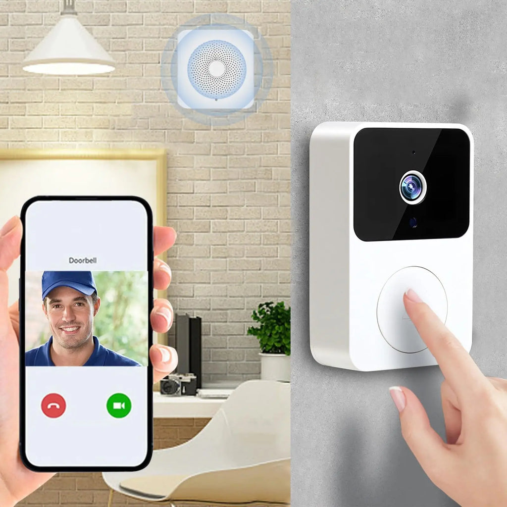 Doorbell Smart Home Door Bell Wireless Rechargeable Battery Outdoor HD Camera Two Way Audio Visual phone monitoring Doorbell