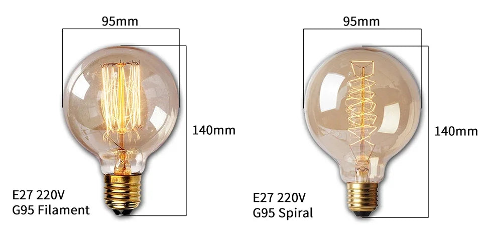 Vintage Edison Bulb E27 40w 220v Ampoule Vintage Bulb Edison Lamp Filament Incandescent Light Bulb Indoor Decor Edison Lamp