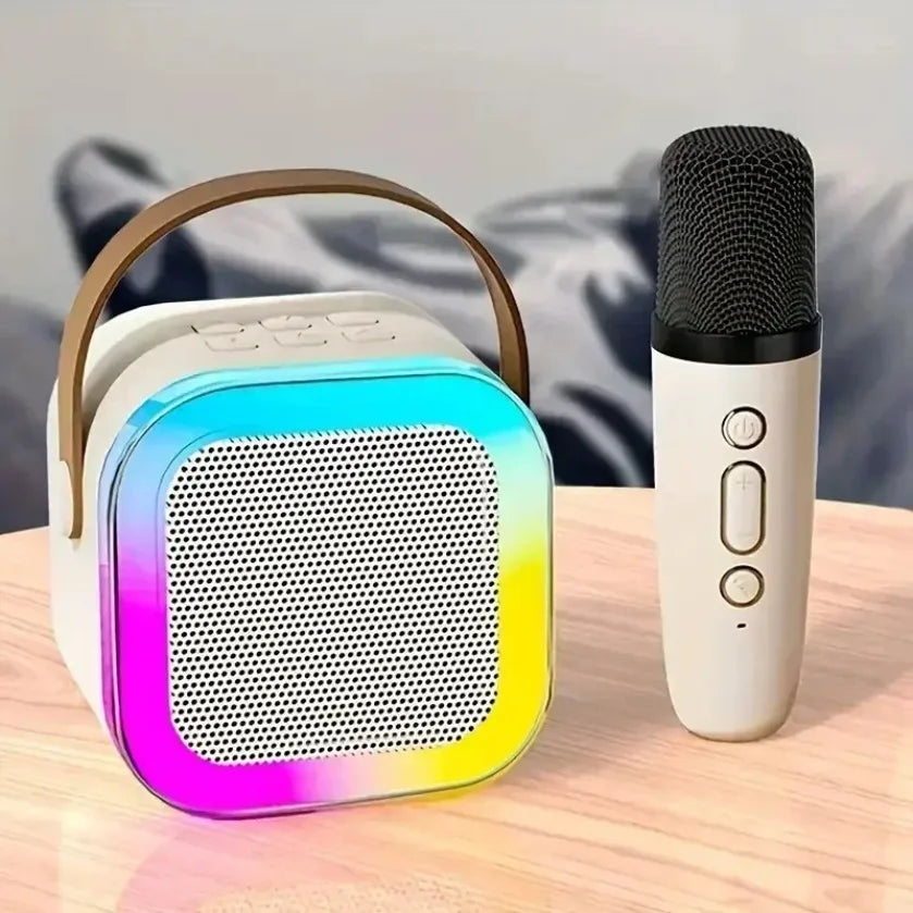 XIKCU K12 Bluetooth Karaoke Machine Portable 5.3 PA Speaker System with 1-2 Wireless Microphones Home Family Singing Children's