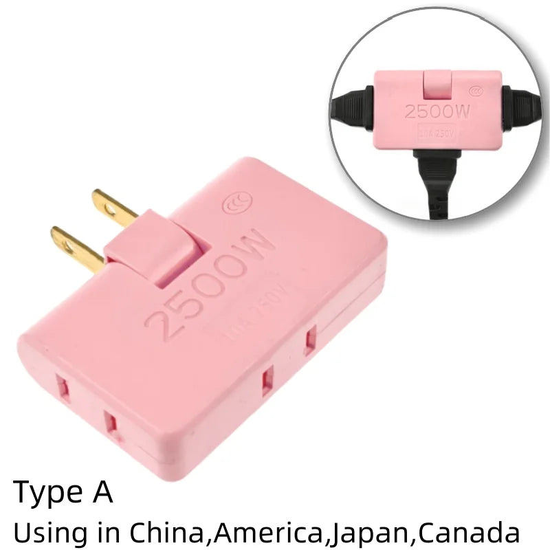 4 in 1 Wall Outlet Extension US Electrical Socket 180 Degree Plug Adapter Mexico Canada Travel Aadapter Portable Power Converter