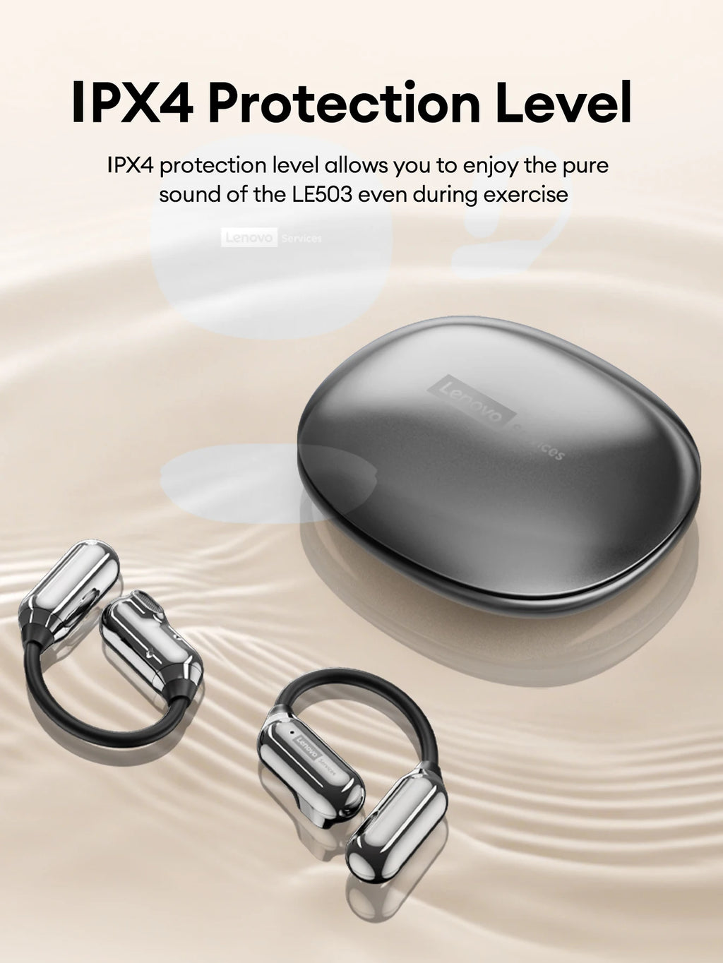 Lenovo LE503 OWS Bone Conduction Wireless 6.0 Bluetooth Headphones HD Stereo Music Game Earphones Noise Cancelling Sport Earbuds