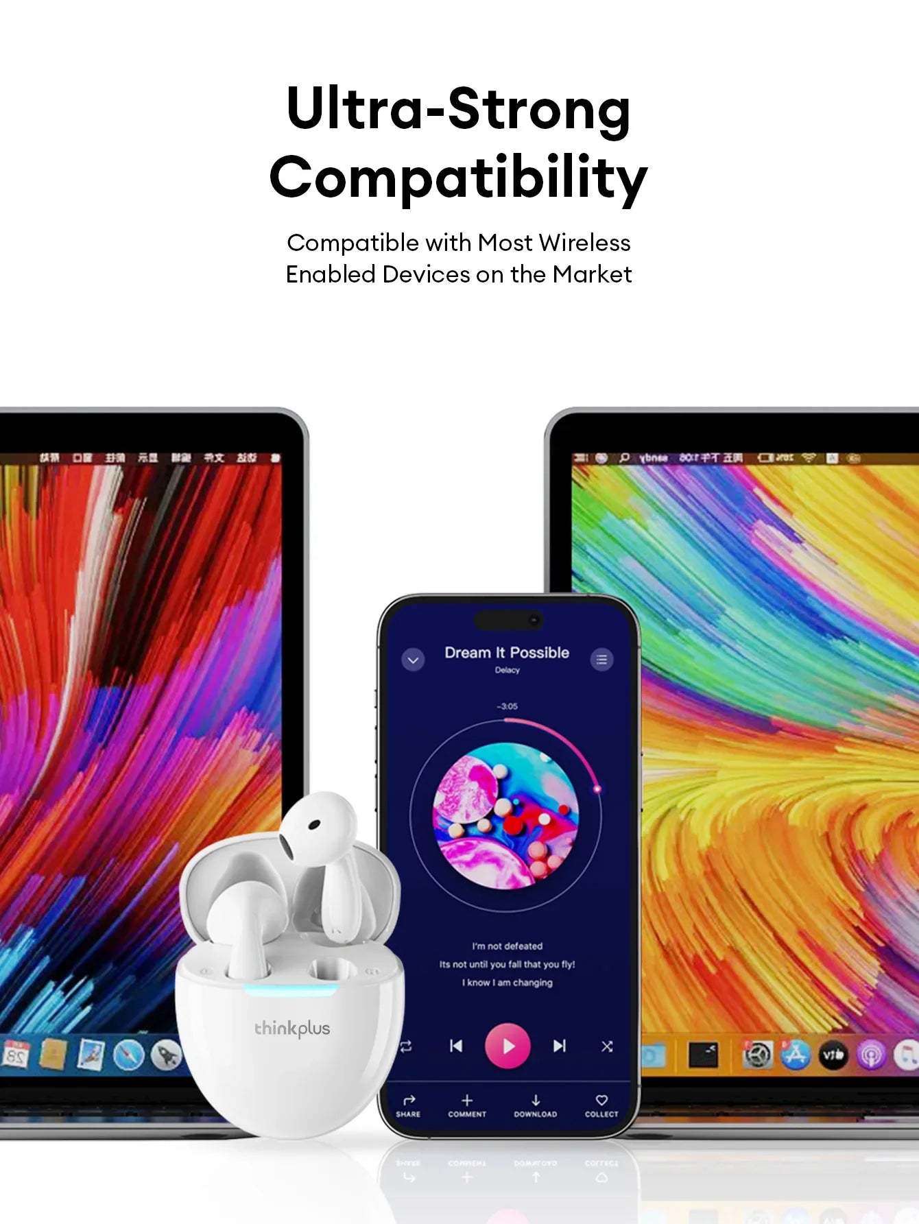 Original Lenovo LP48 TWS Wireless Earphones In Ear 5.4 Bluetooth Headset Music Call Game Noise Reduction EarBuds Sport Headphone