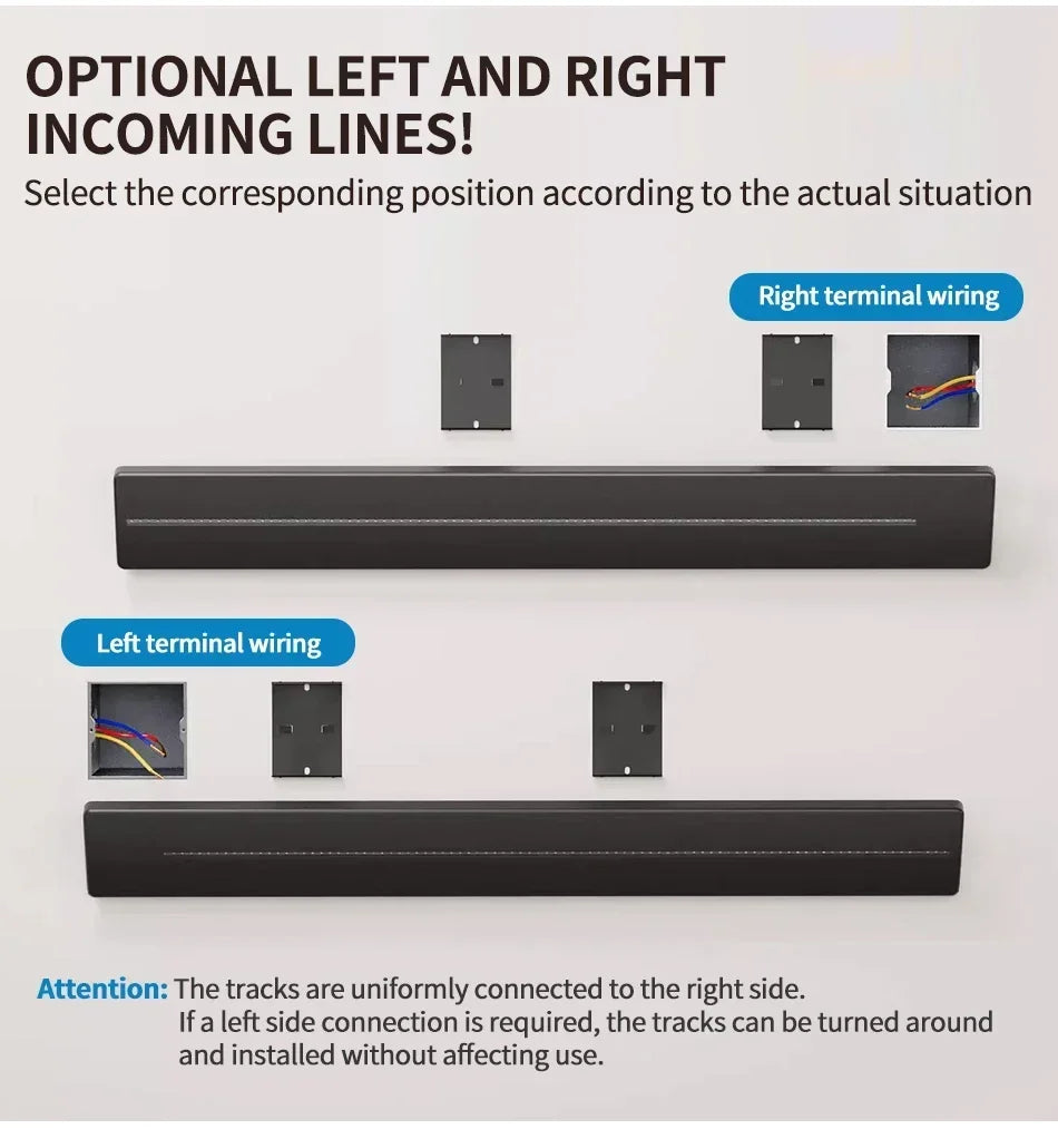 1-Track Socket Wall Power Rail Movable Sockets High End Home Appliance Power 8000W EU US UK Standard USB Type c Ports ﻿40cm 50cm