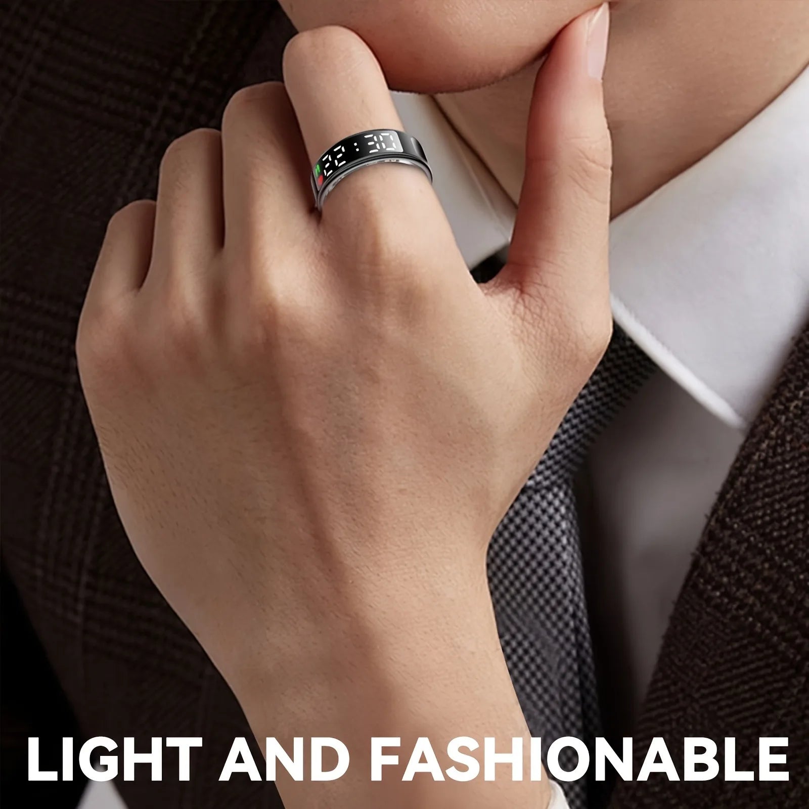 Smart ring, multiple sports modes, sleep tracking, step counting, remote photography, unisex, sports ring with charging box