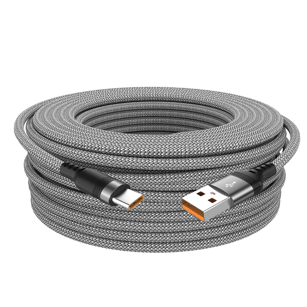 4-YUAIJA 3-in-1 Braided Fast Charging & Data Sync Cable – Lightning / Type-C / Micro USB (6A Max)