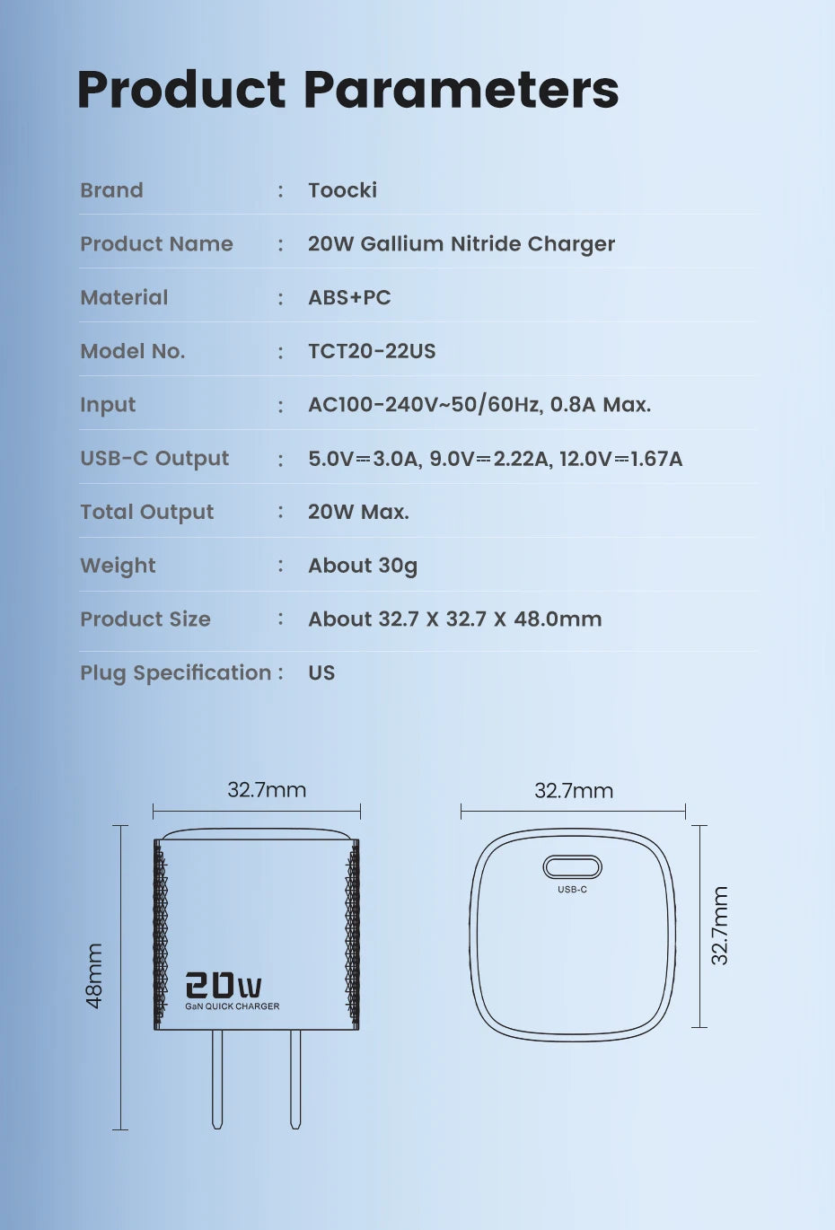 4-Toocki PD 20W USB C Charger Quick Charge QC3.0 Fast Type C Charger for iPhone 15 14 13 12 11 Pro Max iPad Portable USB C Charger