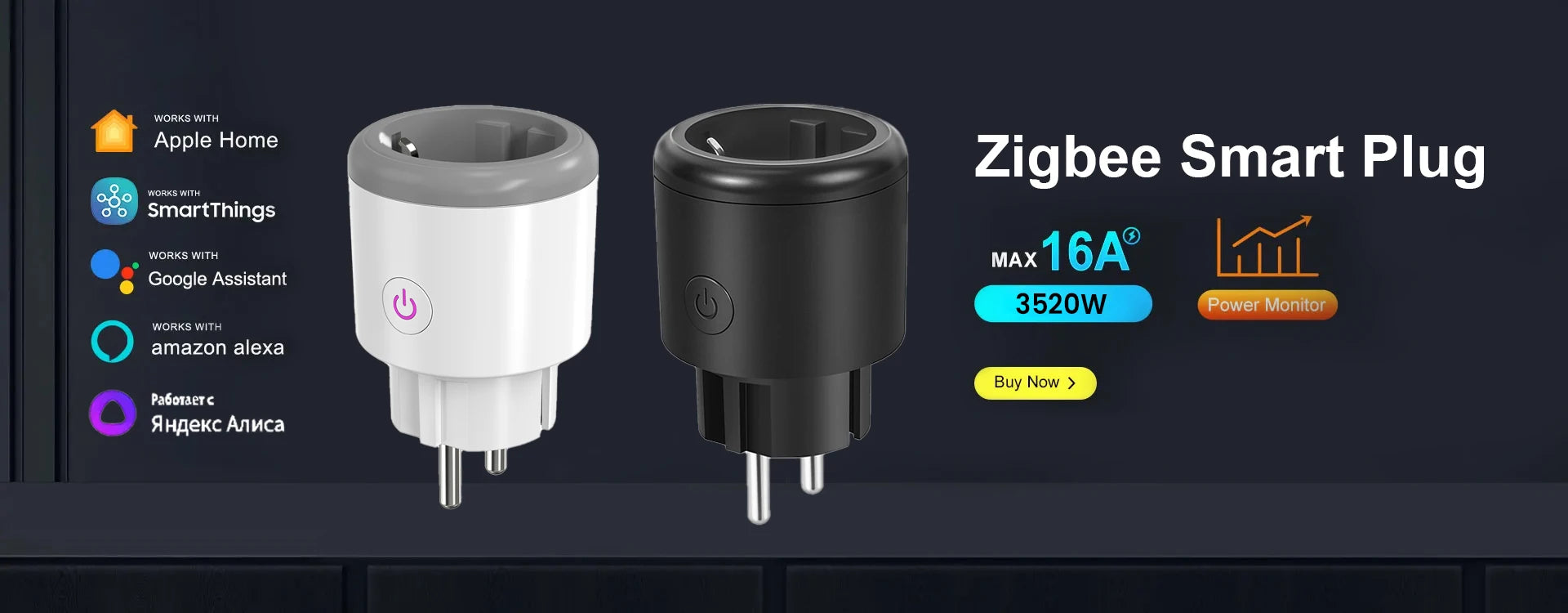 2-16A Smart Plug EU UK US Energy Monitor WiFi Socket Remote Control Timer Alexa Google Home for Electrical Socket Accessories
