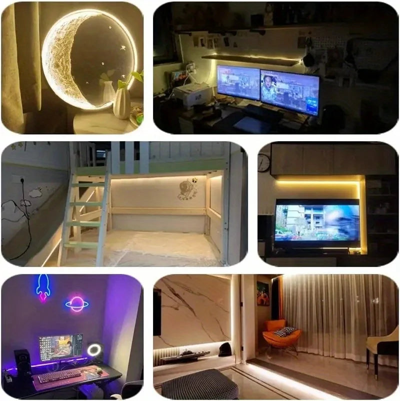 LED Strip Neon Light USB DC 5V Dimmable Touch Sensor Switch Flexible Silicone Neon Sign Tape Waterproof For Outdoor Home Decor