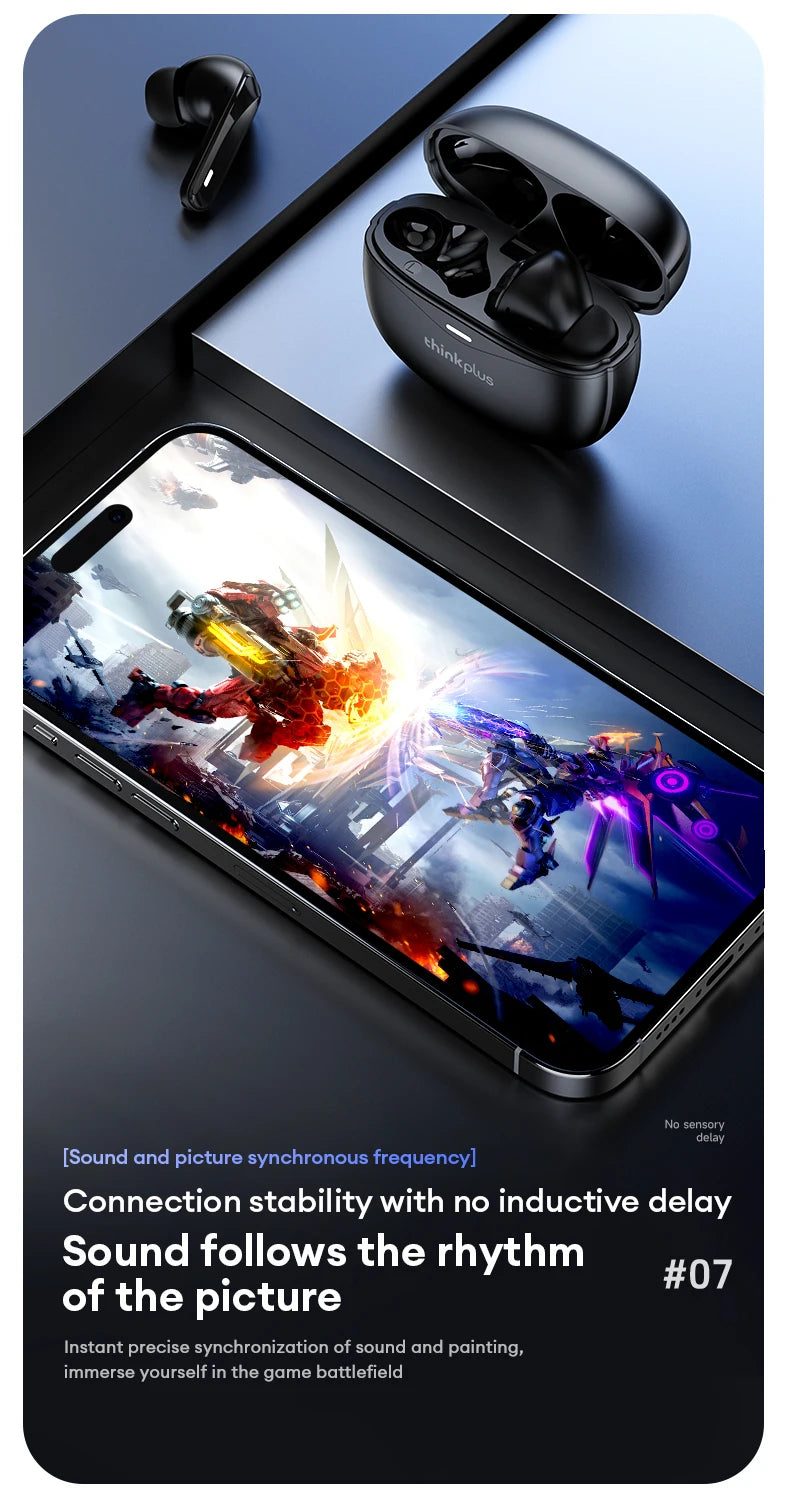 Original Lenovo XT52 Wireless Earphones TWS 5.4 Bluetooth Headphone HIFI Stereo Call Music Noise Reduction Earbuds Sport Headset