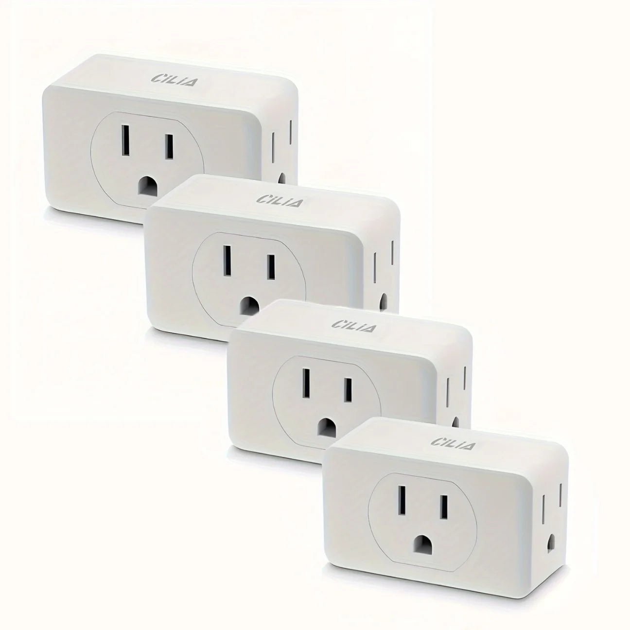 1-CILIA 3-Outlet US Plug Extender – Compact Wall Adapter for Travel, Home & Office