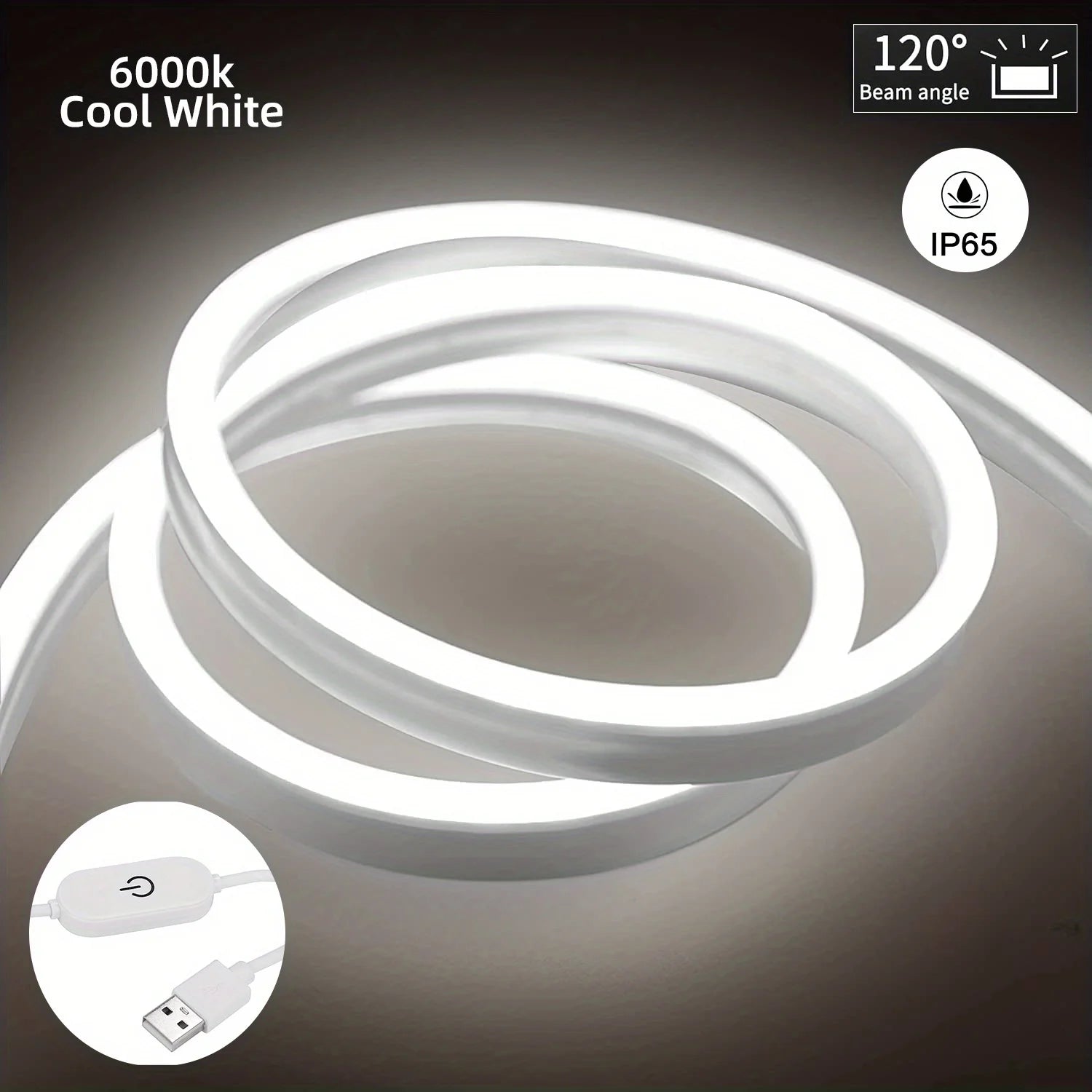 LED Strip Neon Light USB DC 5V Dimmable Touch Sensor Switch Flexible Silicone Neon Sign Tape Waterproof For Outdoor Home Decor