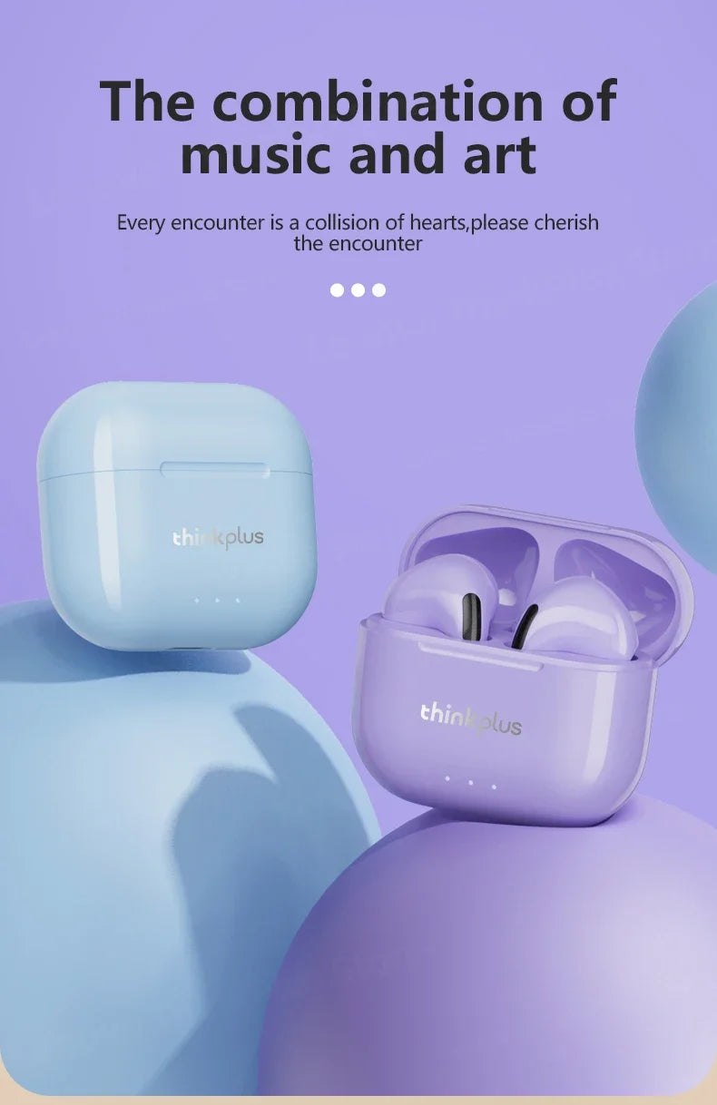 Original Lenovo LP40 Plus Wireless Headphones TWS 5.3 Bluetooth Headset Music Game Earphones Sport Call Noise Reduction Eaubuds