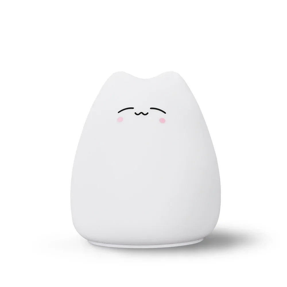 Cute Animal Night Light | Novelty 3-Level Dimmable Nursery Nightlight | USB Rechargeable Table Lamp for Breastfeeding, Toddler, Baby