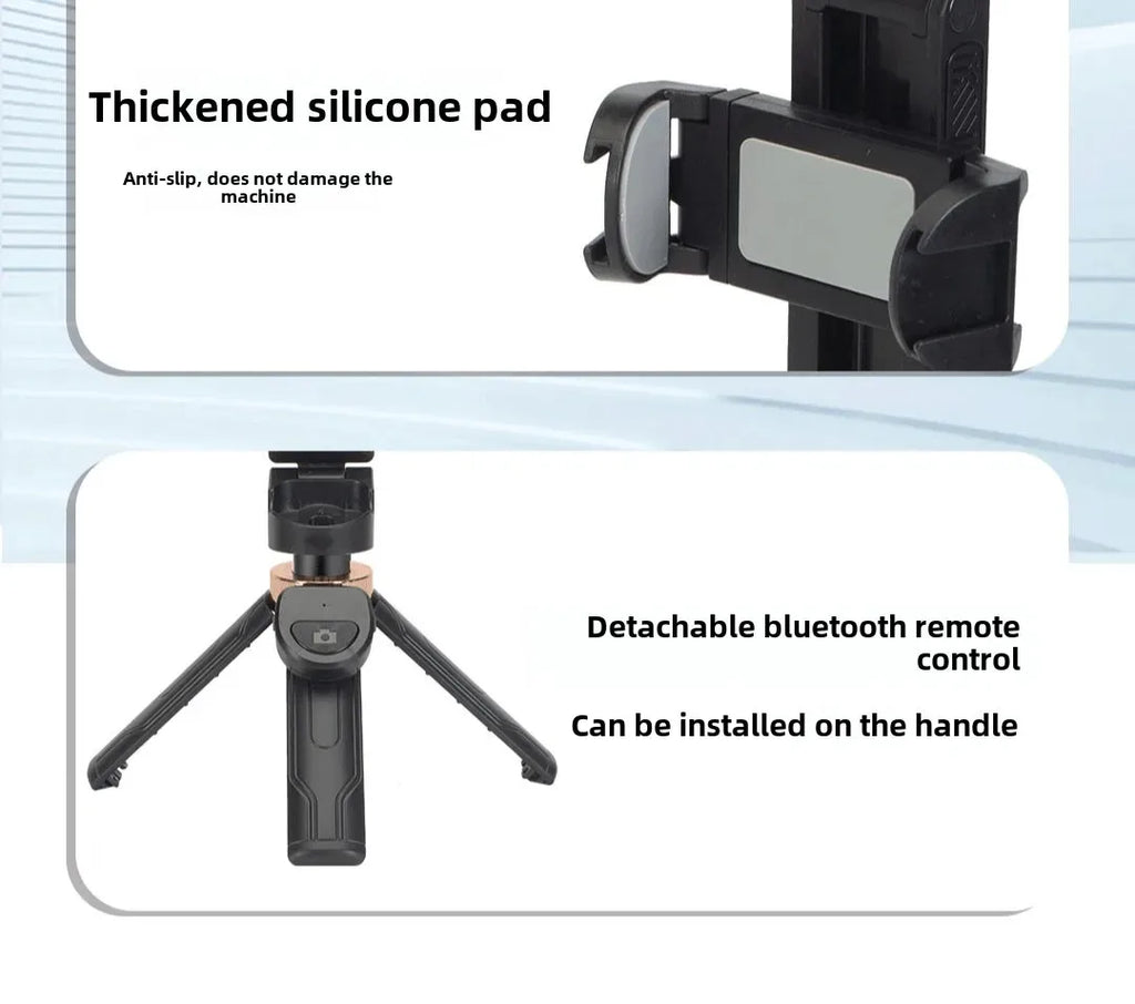 4-Super Mini Selfie Stick Portable Phone Holder Shooting Aid Versatile Integrated Design Bluetooth Remote For Live Broadcas