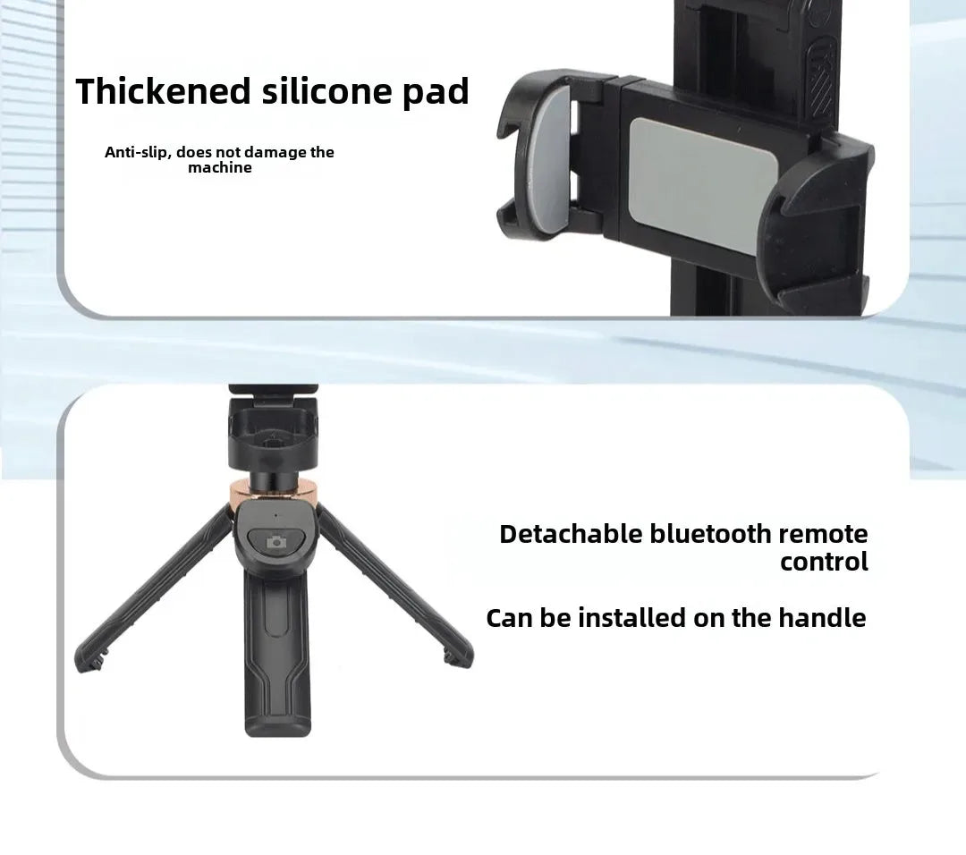 4-Super Mini Selfie Stick Portable Phone Holder Shooting Aid Versatile Integrated Design Bluetooth Remote For Live Broadcas