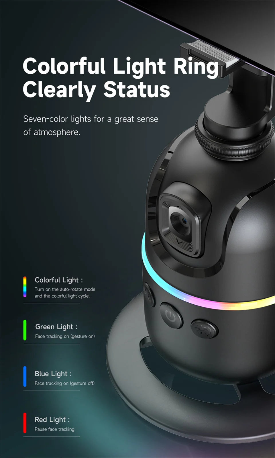 FGCLSY P03 Gimbal Stabilizer for Mobile Phone AI 360 Follow Selfie Stand Face Tracking Desktop Gimbal for Cellphone and Cameras