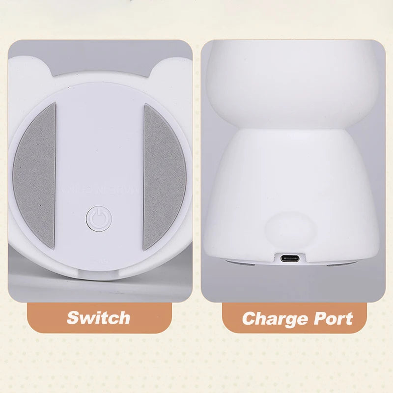 LED Night Light – Silicone Rabbit Touch Sensor Lamp