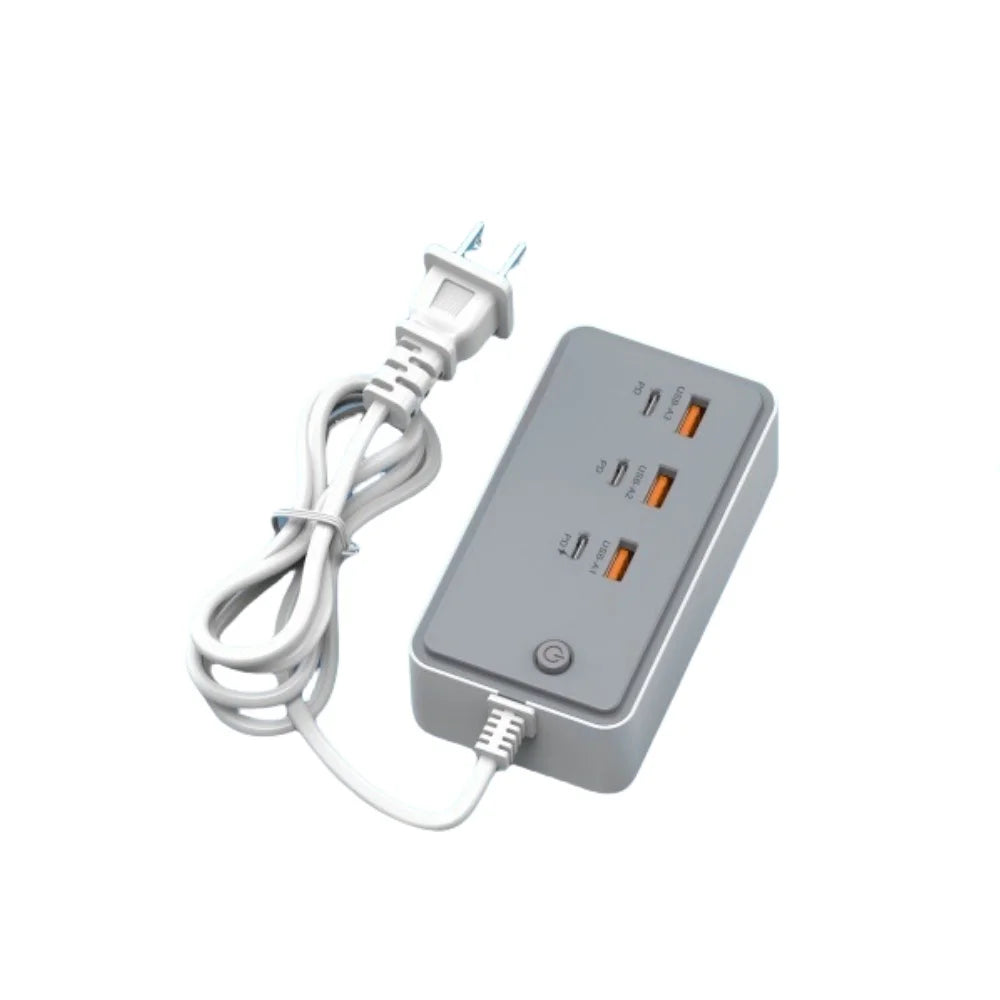 35W Multifunction USB Type C Quick Charge Power Socket with Telescopic Holder 3USB3PD Fast Charging Power Strip For Phone Tablet