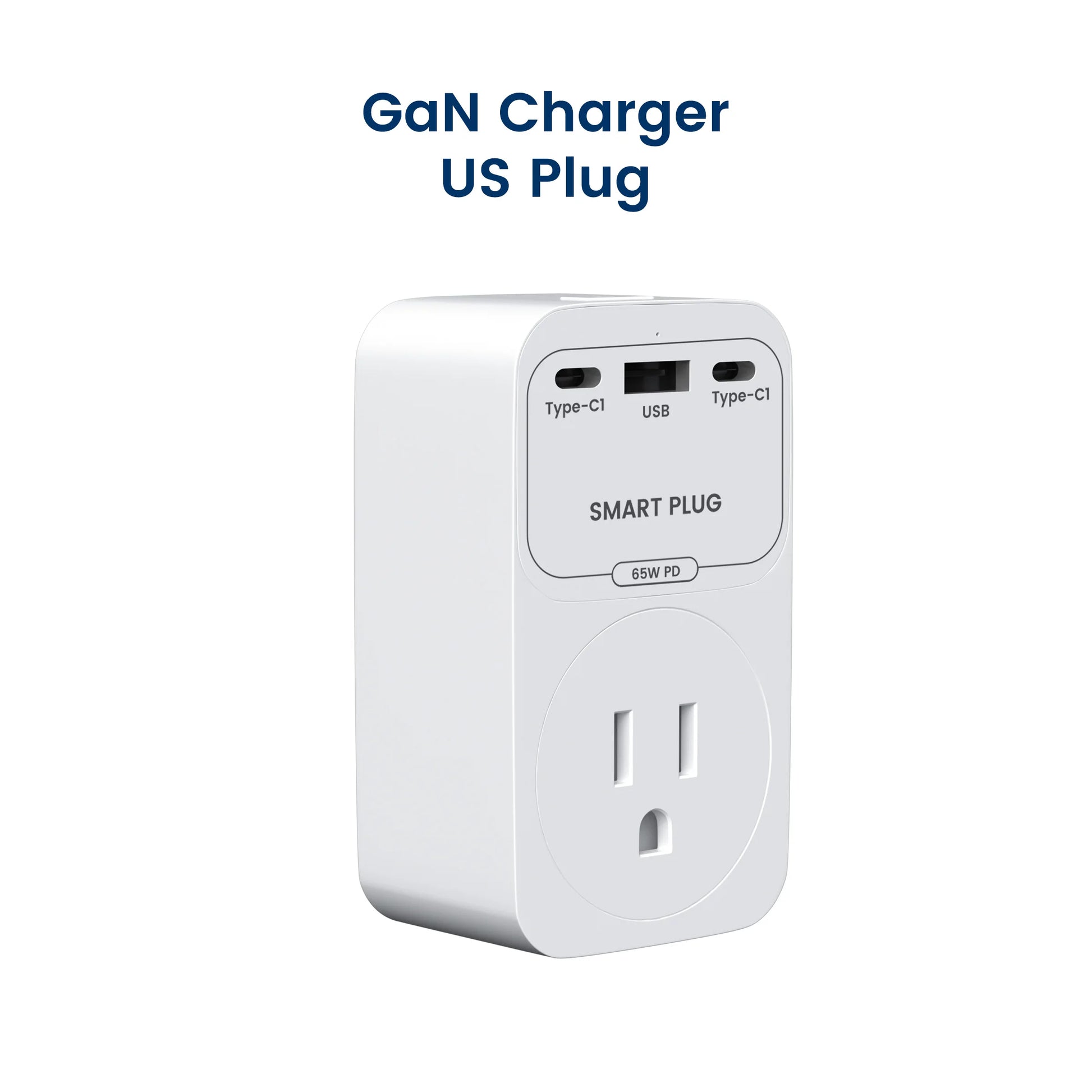 2-GIRIER Tuya Smart WiFi Power Plug with GaN Fast Charger 65W PD Fast Charging USB-A USB-C Ports EU/FR/UK/US Plug Works with Alexa