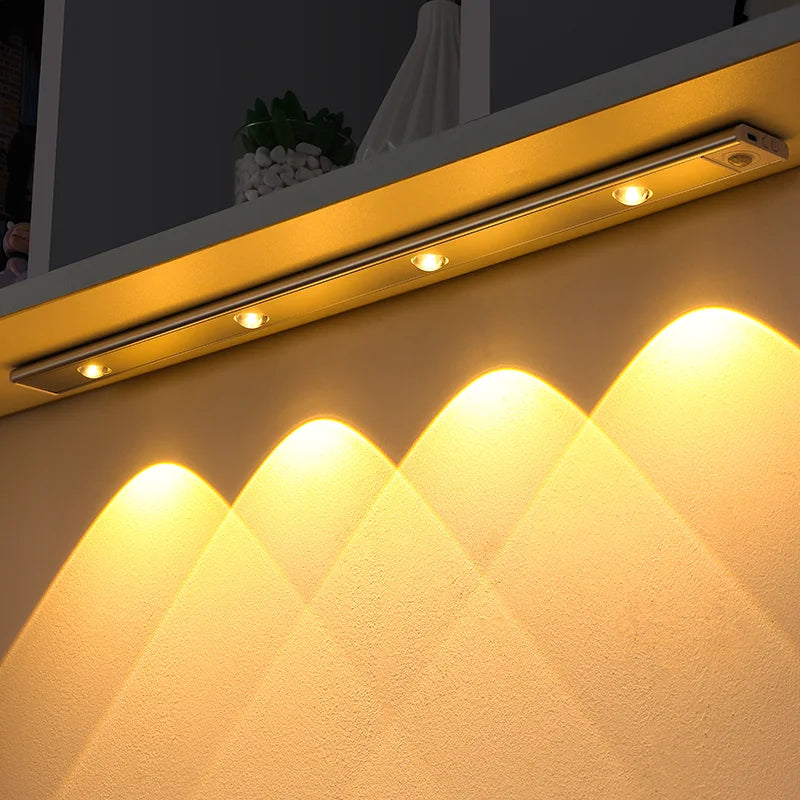 2-Motion Sensor Light LED Sensor Lamp Wireless Ultra Thin USB LED For Kitchen Cabinet Bedroom Wardrobe Indoor Lighting Night Light