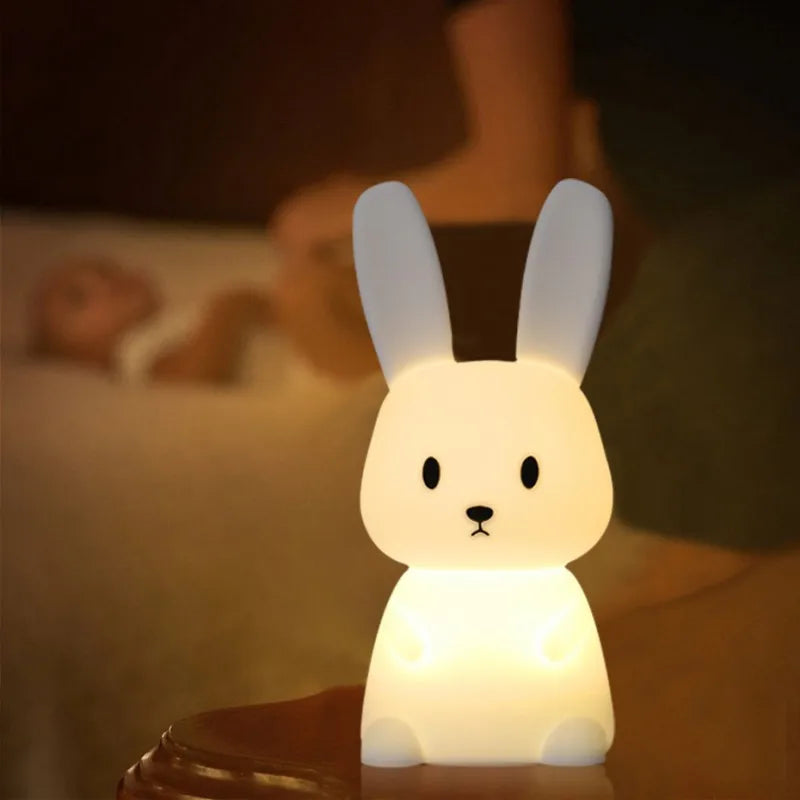 LED Night Light – Silicone Rabbit Touch Sensor Lamp