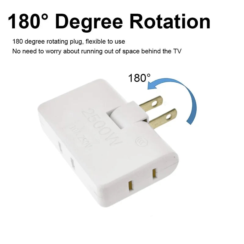 4 in 1 Wall Outlet Extension US Electrical Socket 180 Degree Plug Adapter Mexico Canada Travel Aadapter Portable Power Converter