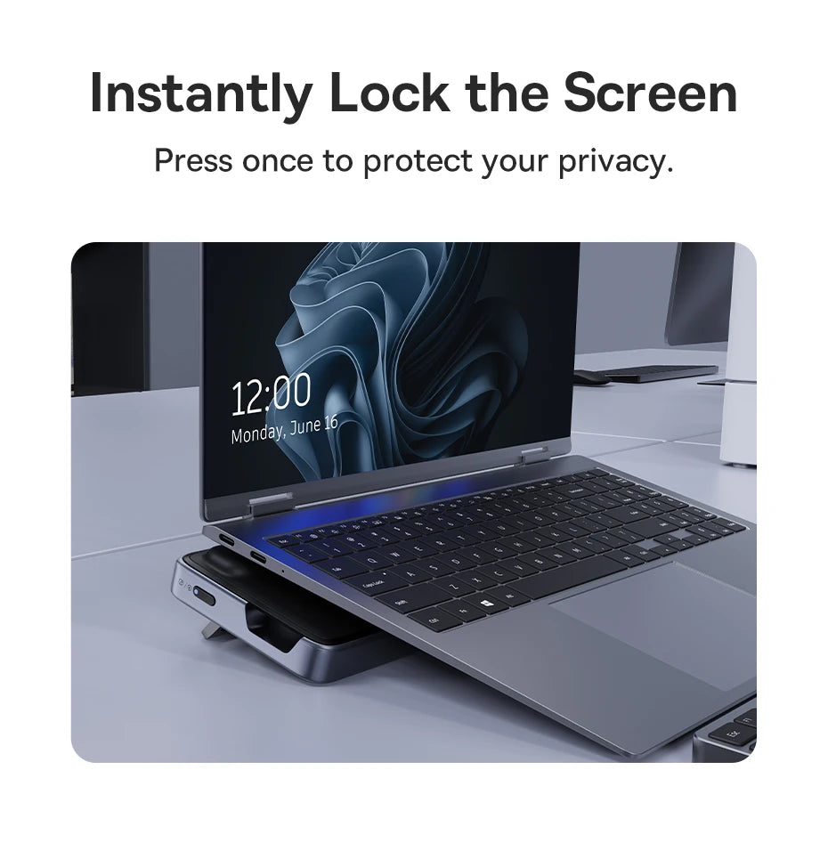 Baseus EH3 12-in-1 USB C Hub HDMI DP 4K 60Hz Triple Display 3.2 for MacBook Laptop PD 100W Type C HUB with Stand Docking Station