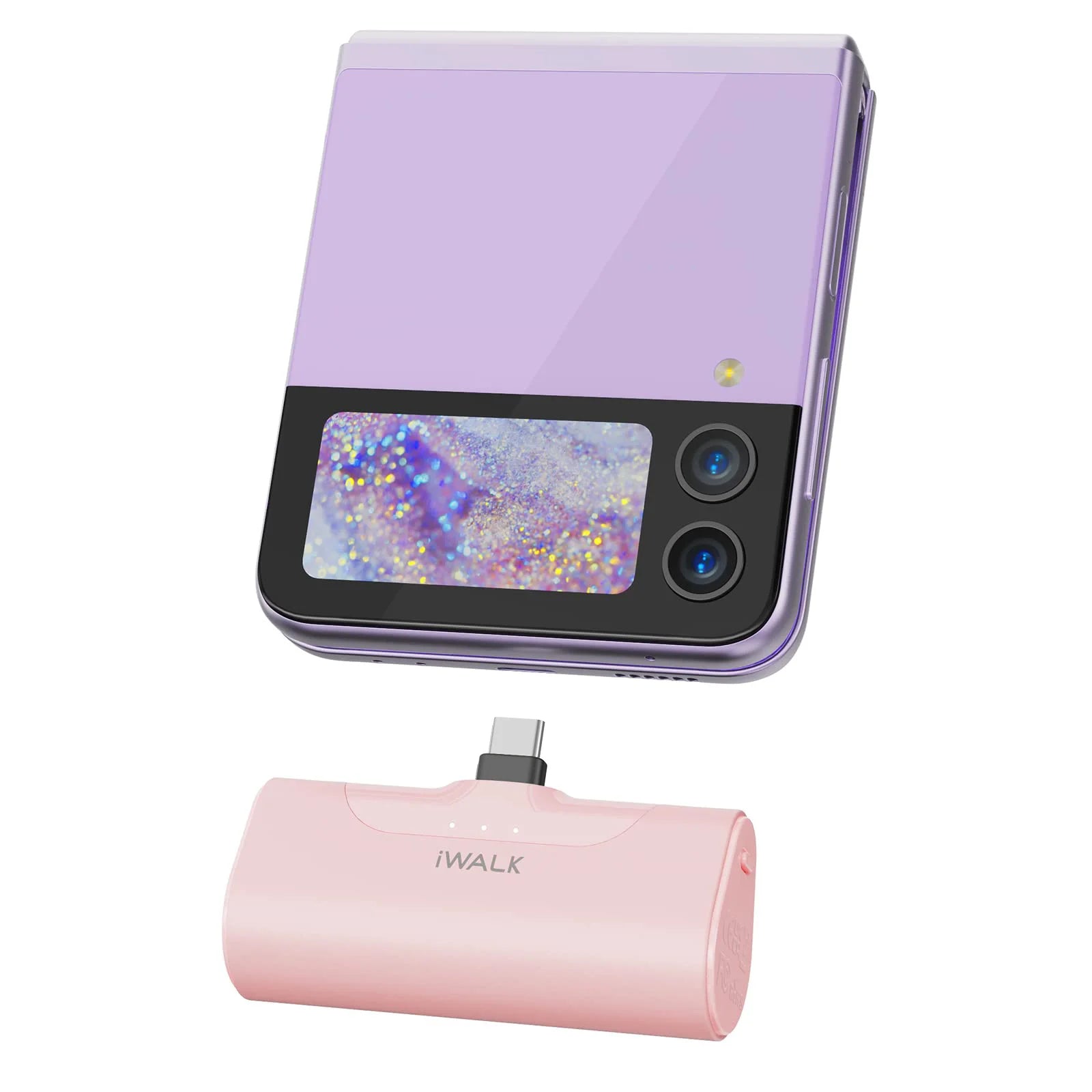 iWALK Pocket power bank mini portable capsule, digital display cute mobile power bank 4500mAh, suitable for iPhone Lightning int