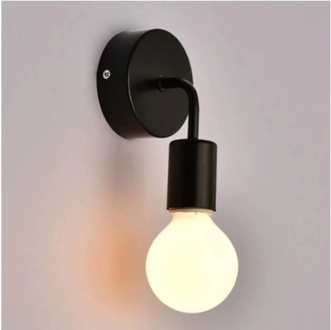 Vintage American Country Style Hemp Rope Wood Wall Light (E27, No Bulb)