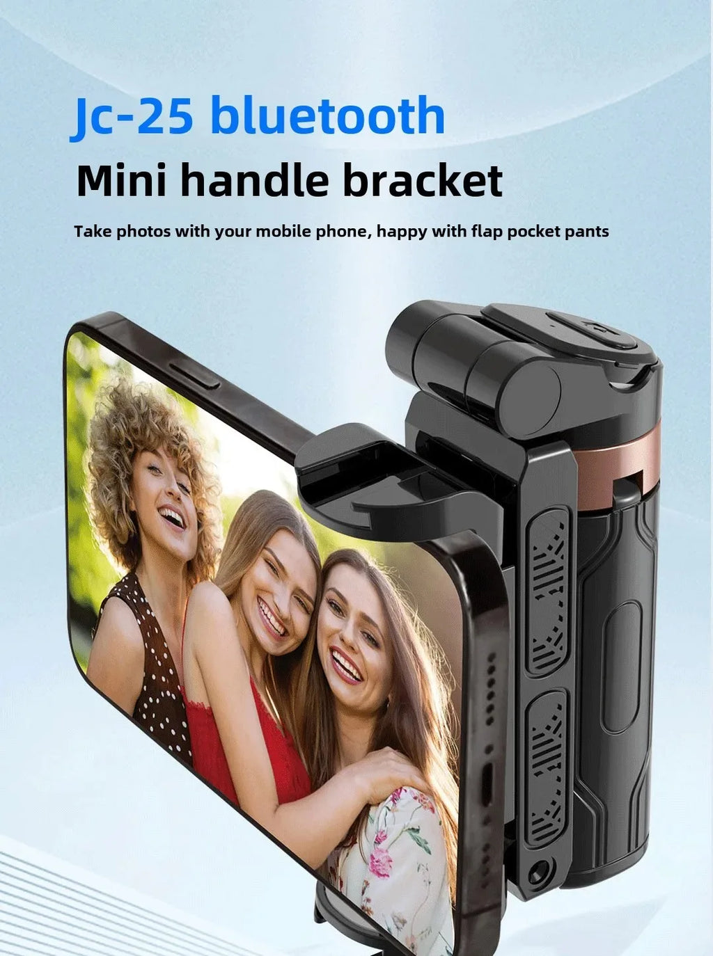 4-Super Mini Selfie Stick Portable Phone Holder Shooting Aid Versatile Integrated Design Bluetooth Remote For Live Broadcas