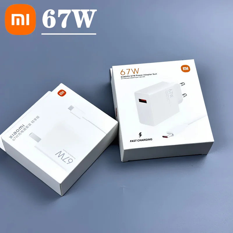 Xiaomi Charger 67W EU Fast Charge Power Adapter 6A Type C Cable For Xiaomi 12 11 POCO X5 X4 Pro Redmi Note 9 10 11 Pro