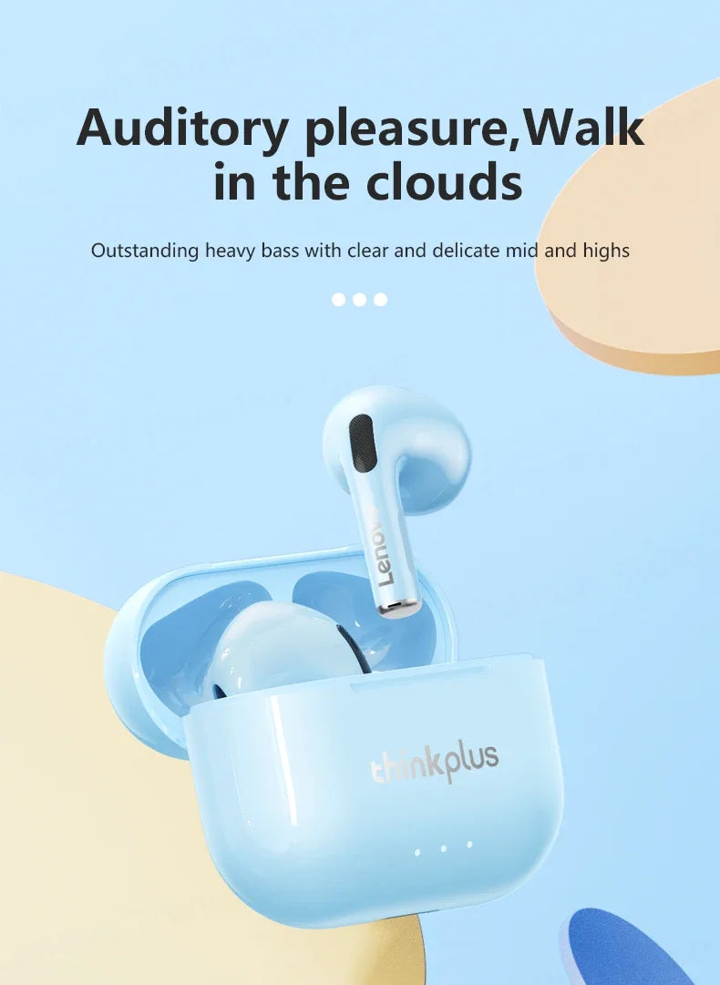 Original Lenovo LP40 Plus Wireless Headphones TWS 5.3 Bluetooth Headset Music Game Earphones Sport Call Noise Reduction Eaubuds