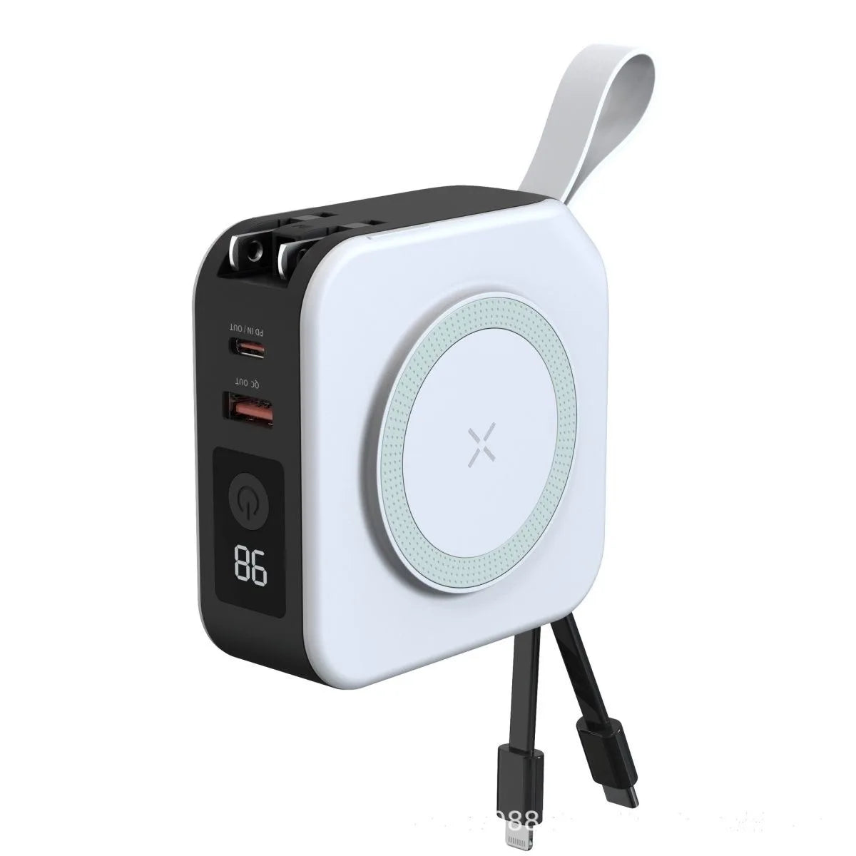 Magnetic wireless charging bank comes with cable and plug PD22.5W 10000mAh compact and portable charger iphone 14 mini powerful