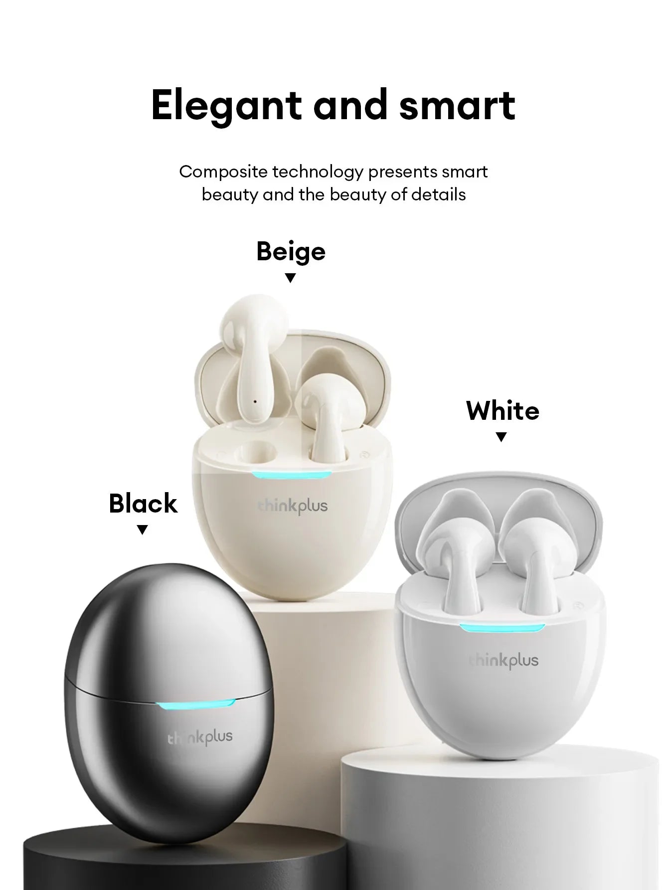 Original Lenovo LP48 TWS Wireless Earphones In Ear 5.4 Bluetooth Headset Music Call Game Noise Reduction EarBuds Sport Headphone