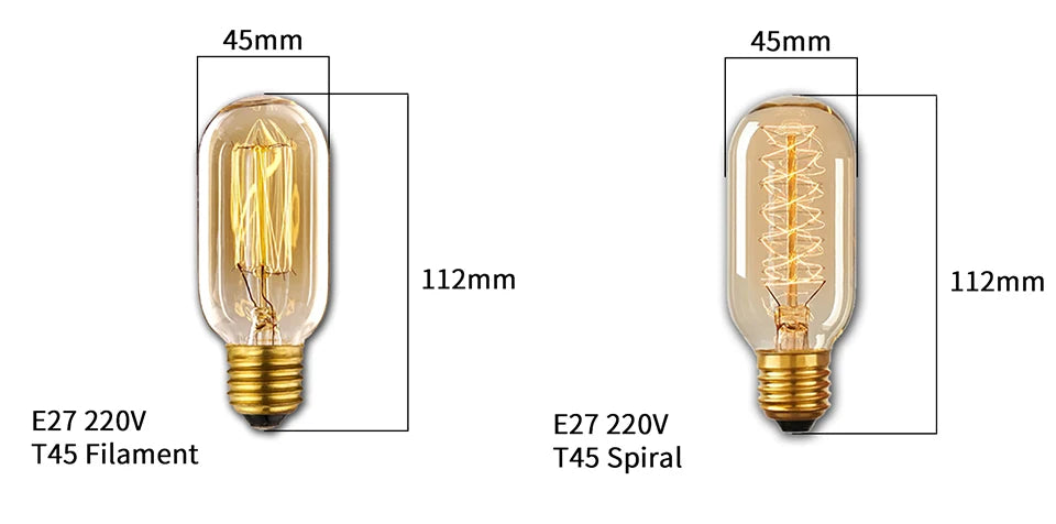 Vintage Edison Bulb E27 40w 220v Ampoule Vintage Bulb Edison Lamp Filament Incandescent Light Bulb Indoor Decor Edison Lamp