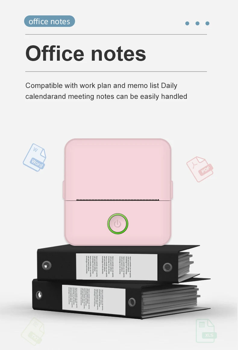 KGG Mini Thermal Printer Bluetooth Wireless Inkless Photo Printing Note Label Sticker Pocket Portable Printer for Home Office.