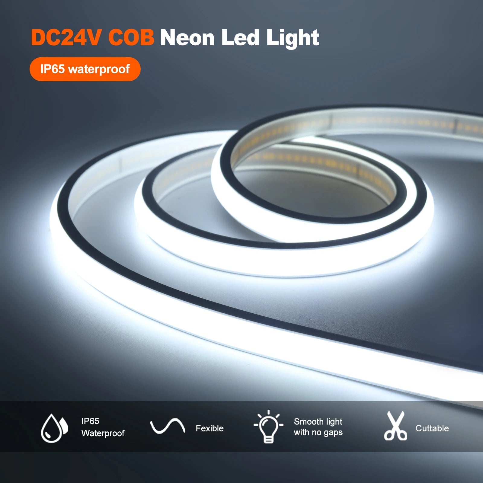 Premium LED COB Light Strip - Touch Dimmer Flexible Lighting Solution