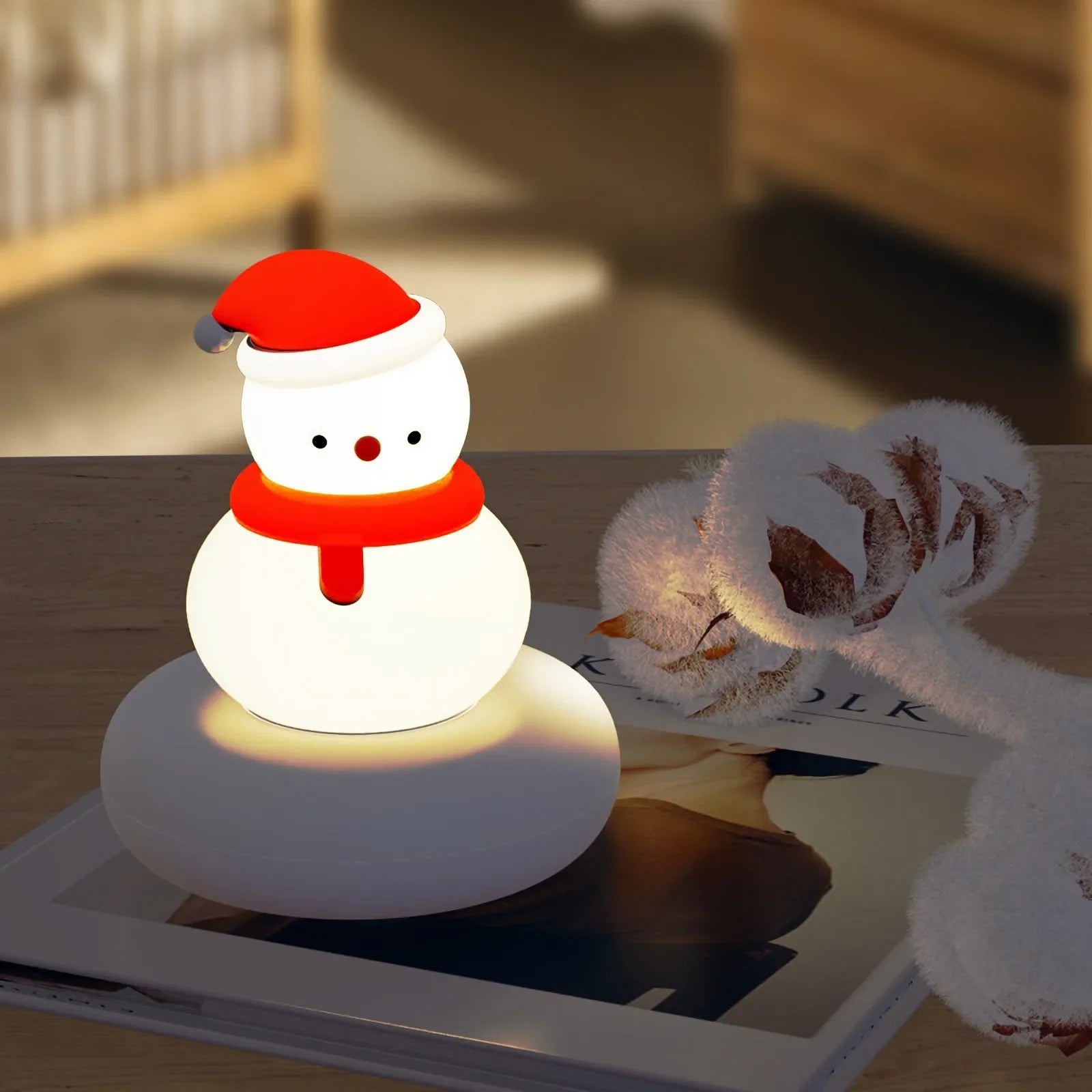 Cute Animal Night Light | Novelty 3-Level Dimmable Nursery Nightlight | USB Rechargeable Table Lamp for Breastfeeding, Toddler, Baby