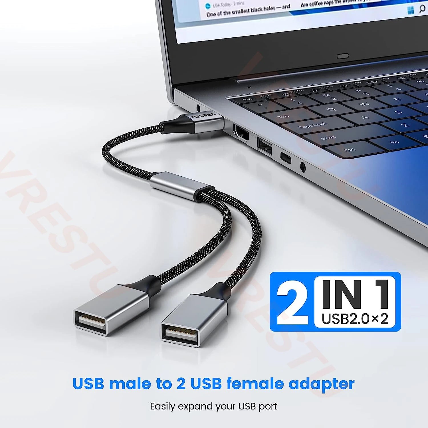 USB Splitter Adapter Cable 1 in 2 Out 3 4 Port OTG Convertor USBA Extension Power Data for Laptop Keyboard Game Controller Mouse