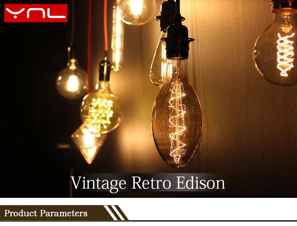 Vintage Edison Bulb E27 40w 220v Ampoule Vintage Bulb Edison Lamp Filament Incandescent Light Bulb Indoor Decor Edison Lamp