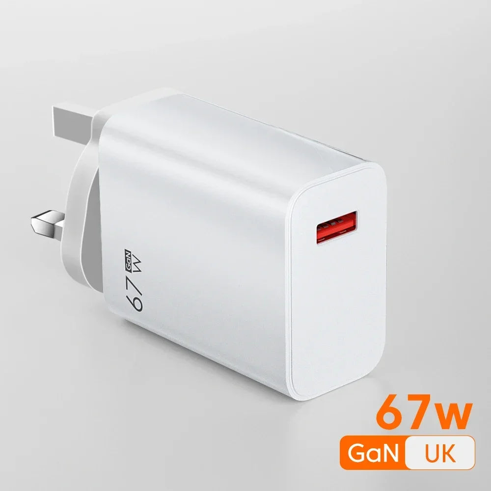 4-67W USB Fast Charging Charger With 6A Type C Cable For Xiaomi 14 Ultra Pro Redmi Note 13 Pro X5 F5 Pro Mobile Phone Wall Adapter