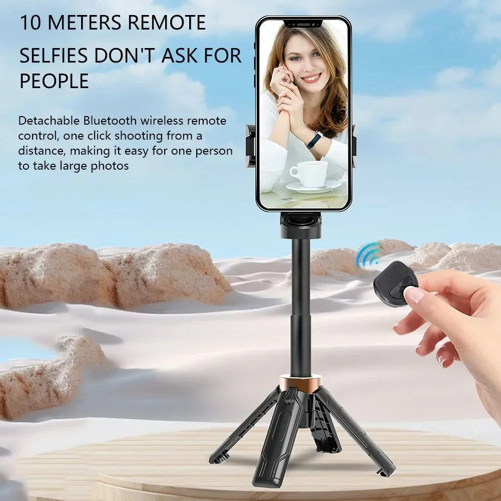 4-Super Mini Selfie Stick Portable Phone Holder Shooting Aid Versatile Integrated Design Bluetooth Remote For Live Broadcas